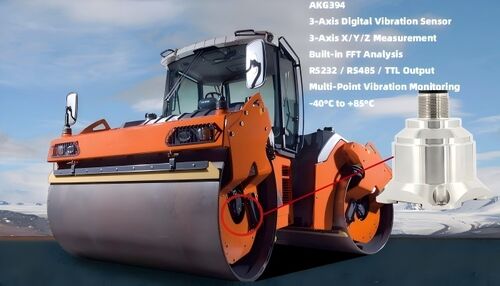 Latest company news about AKG394 Sensore di vibrazione a tre assi per il monitoraggio delle vibrazioni dei rulli stradali